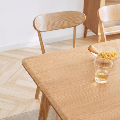 Natural Solid FAS Oak Dining Chairs for Dining Room Set of 2