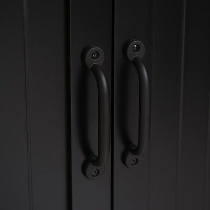 HOMCOM Black Kitchen Pantry Cabinet with Adjustable Shelves