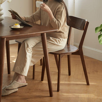 Minimalist North American Oak Dining Room Chairs, Set of 4