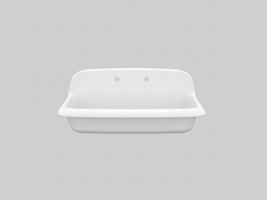 ELLAI Farmhouse Wall-Mount Laundry Sink, 36-Inch High-Back