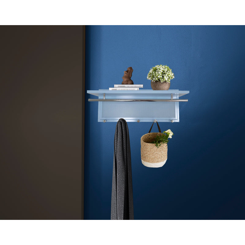 Esyspot Modern Wall Hook Shelf for Entryway, Powder-Coated