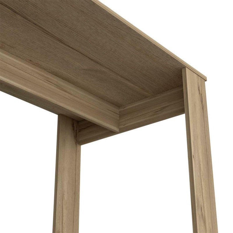Modern Light Oak Writing Desk for Home Office, Spacious Top