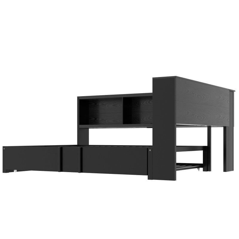 Modern Metal Daybed w/ Trundle, Guest Room Storage & USB