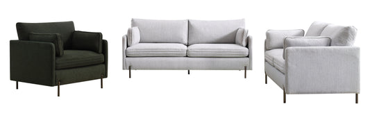 Lyra Sofa White, Dark Green