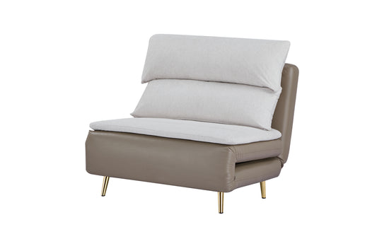 Navira Sofa Bed Pearl White and Milk Coffee