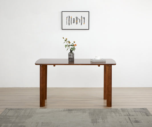 Darian Rectangular Dining Table Walnut Brown