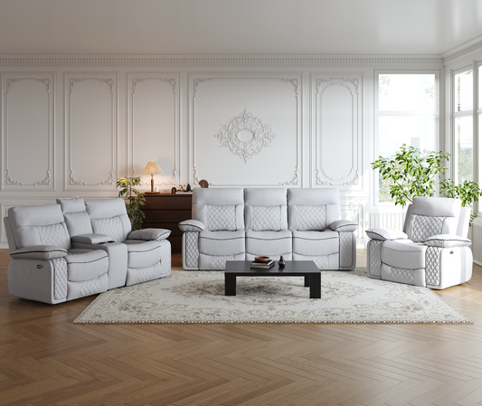 Aeloria Recliner Sofa Light Grey