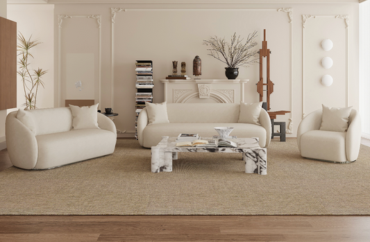 Aelith Sofa Beige With 5 Cushions