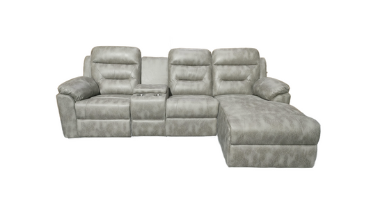 Rhylen Recliner Corner Sofa Medium Grey