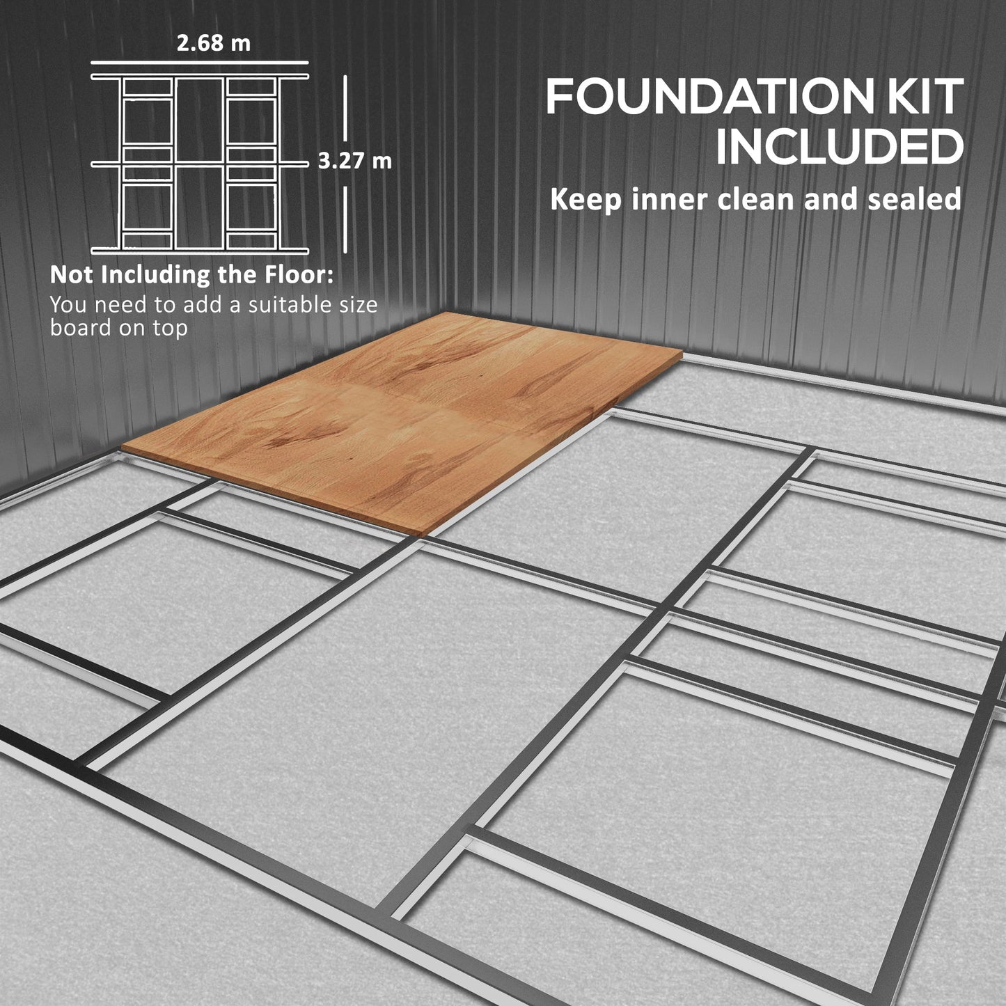 Outsunny Metal Backyard Shed 11x13, Double-Locking Doors