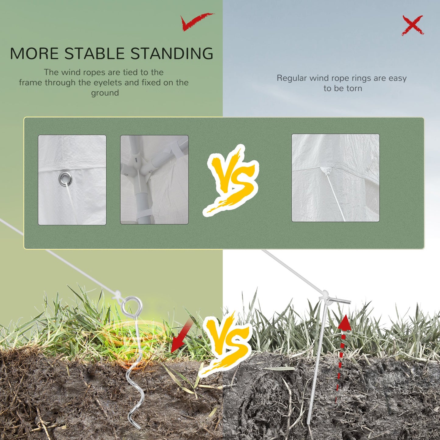 Outsunny White Party Gazebo Tent, 20' x 10', Removable Walls