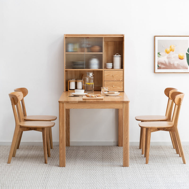 Natural Solid FAS Oak Dining Chairs for Dining Room Set of 2