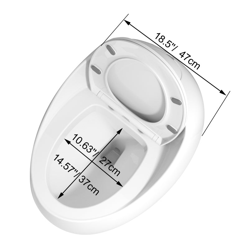 Modern Egg-Shape Bathroom Toilet, Water-Saving 1.28 GPF