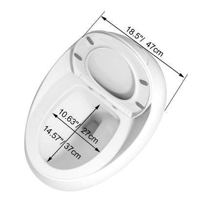 Modern Egg-Shape Bathroom Toilet, Water-Saving 1.28 GPF