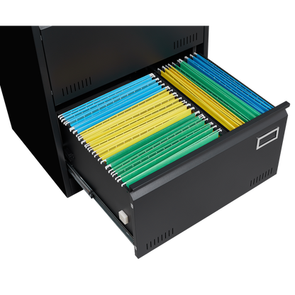 Sleek 3-Drawer Lateral File Cabinet for Home Office, Locking