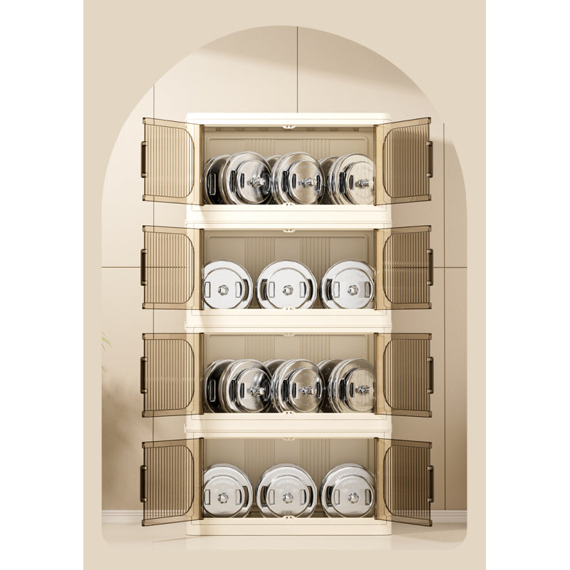 Modern Folding Closet Storage Cabinet with Wheels
