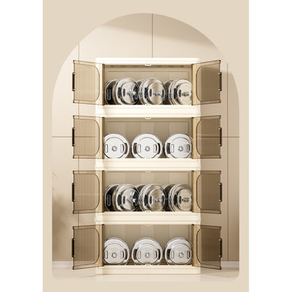 Modern Folding Closet Storage Cabinet with Wheels