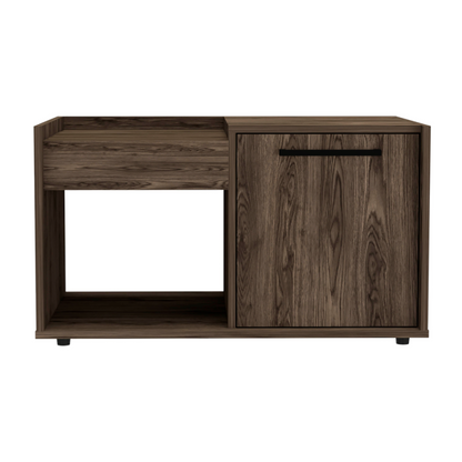 Modern Lyon Coffee Table, Living Room Storage, Dark Walnut