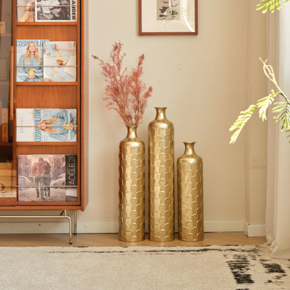 Modern White Floor Vases Set of 3 for Entryway — Tall Accent