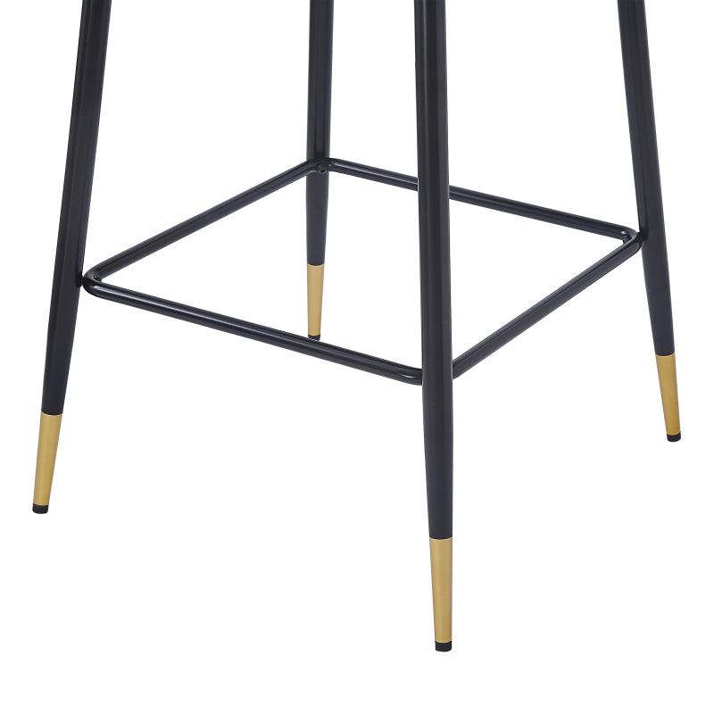 Jacquard Counter Stools for Kitchen, Metal Footrest, 2-Pack