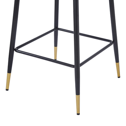 Jacquard Counter Stools for Kitchen, Metal Footrest, 2-Pack