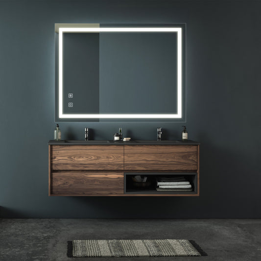 Modern Bathroom LED Vanity Mirror 32x24, Anti-Fog, Dimmable