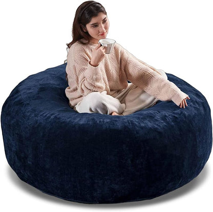 Oversized Bean Bag Chairs for Adults,Giant Bean Bag with Stuffing,Memory Sponge Sofa,Easy to Clean Soft Flannel Fabric, Suitable for Lounge Chairs in Living Room and Bedroom