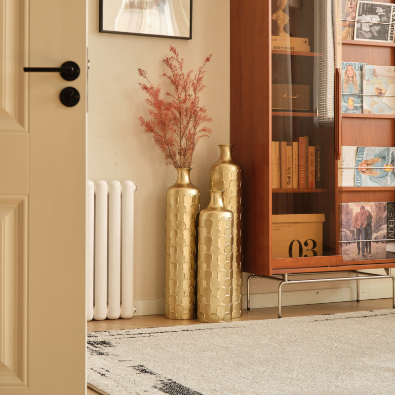 Modern White Floor Vases Set of 3 for Entryway — Tall Accent