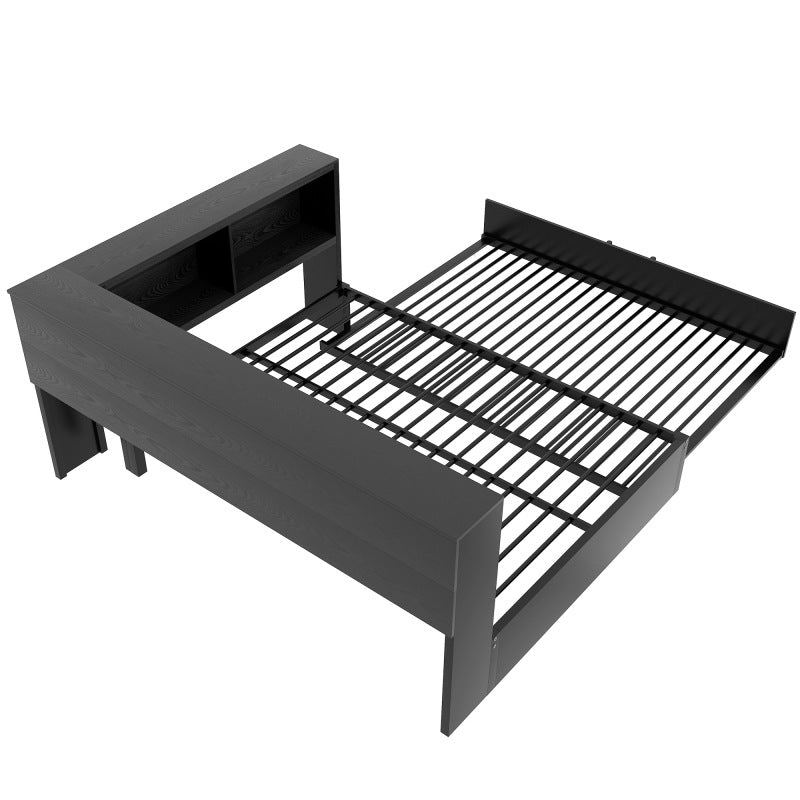 Modern Metal Daybed w/ Trundle, Guest Room Storage & USB