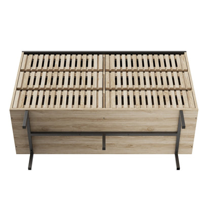 Fluted,Bedroom Storage Cabinet,Six drawer storage,Large Capacity,Modern Minimalist Drawer Cabinet,Two-tone Design