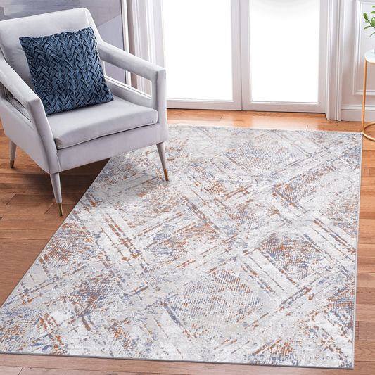 NAAR PAYAS Geometric Area Rug for Living Room, Easy-Care 5x7