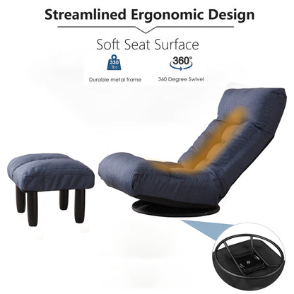 Japanese-Style Floor Chair for Balcony - Adjustable Recline