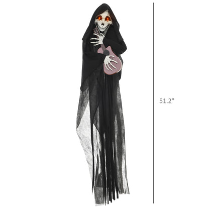 HOMCOM Guitarist Grim Reaper Outdoor Animated Halloween Prop