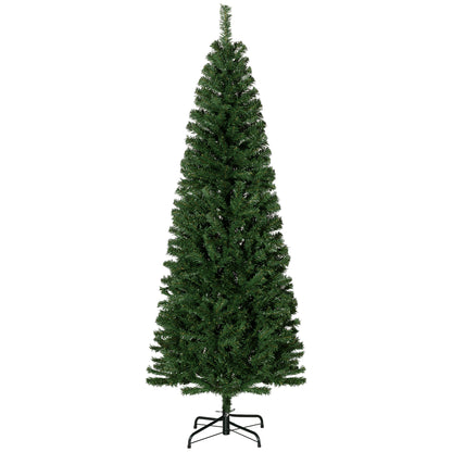 HOMCOM Pencil Artificial Christmas Tree, Indoor, 618 Tips