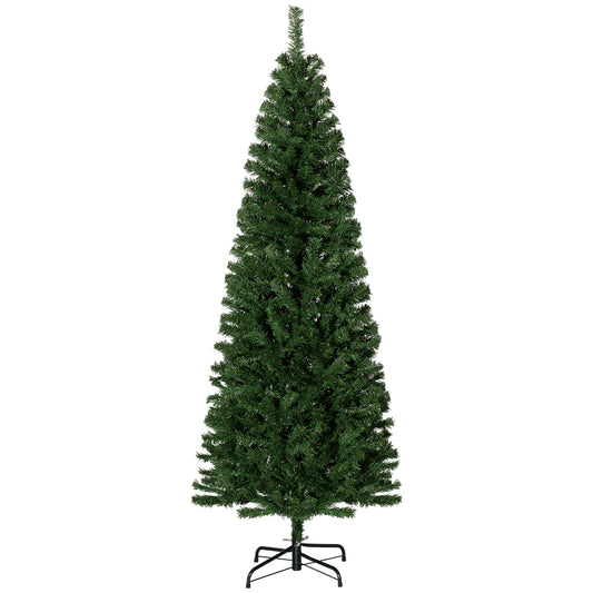 HOMCOM Pencil Artificial Christmas Tree, Indoor, 618 Tips