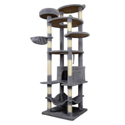 gray cat tree