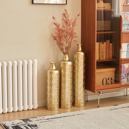 Modern White Floor Vases Set of 3 for Entryway — Tall Accent