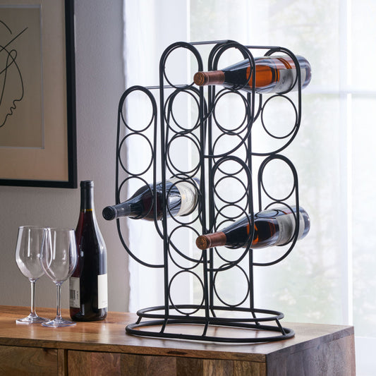 Sleek Wine Rack for Home Bar or Kitchen, Space-Saving