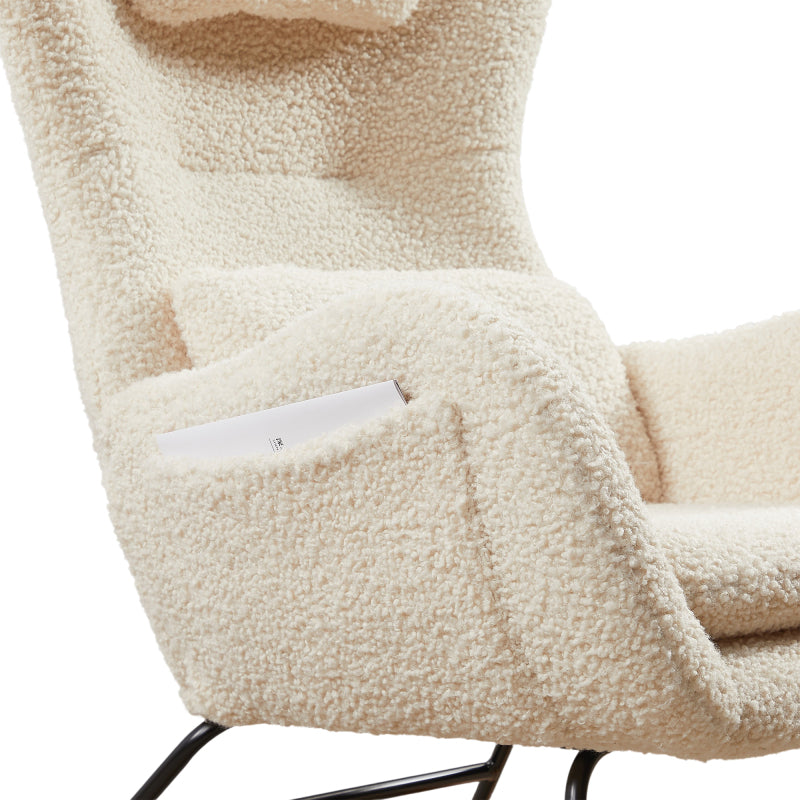 Modern Nursery Rocking Chair with High Back Support