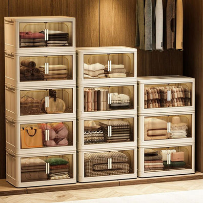 Modern Folding Closet Storage Cabinet with Wheels