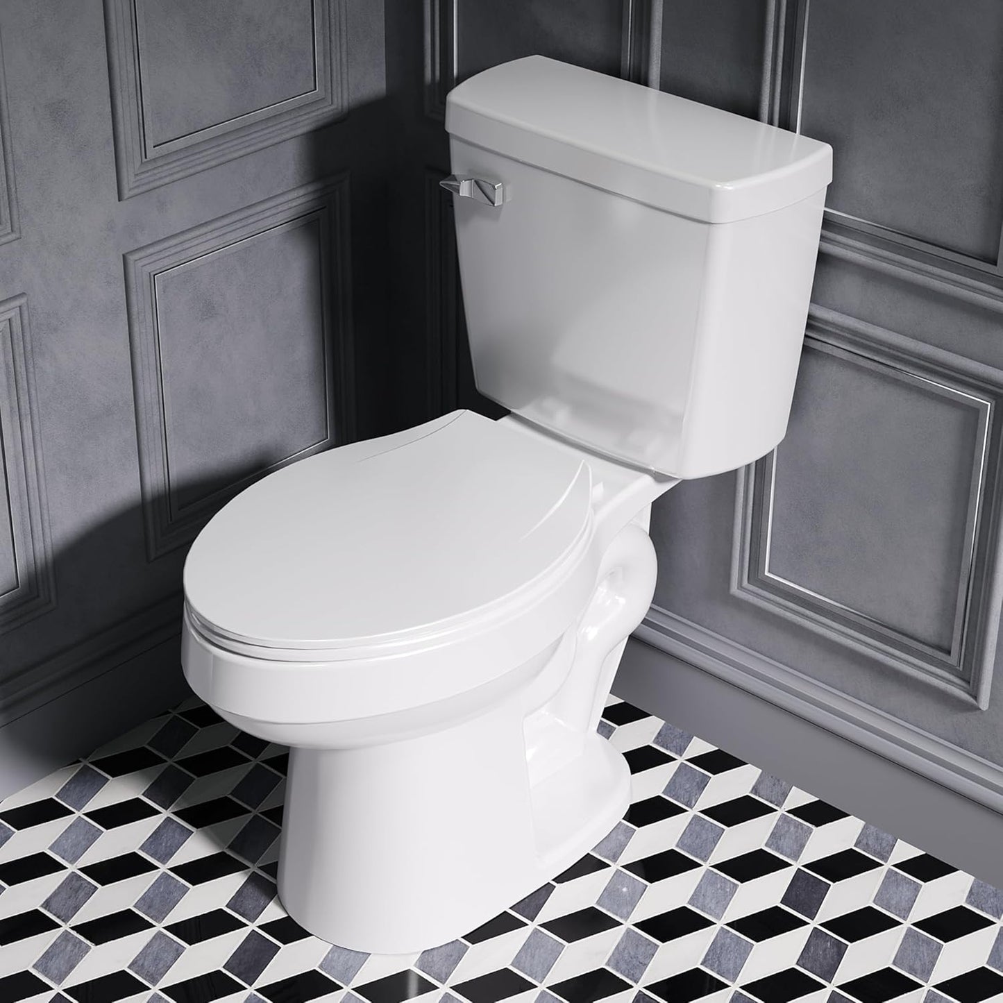 ELLAI Modern ADA Chair-Height Toilet for Bath, 1.28 GPF