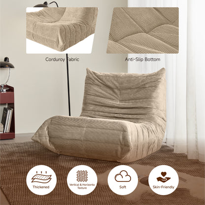 Bean Bag Chairs for Adults, BeanBag Reading Chair Memory Foam Couch, Floor Chair Soft Teddy Material, Comfy Reading Nook Chairs for Bedroom Living Room Office