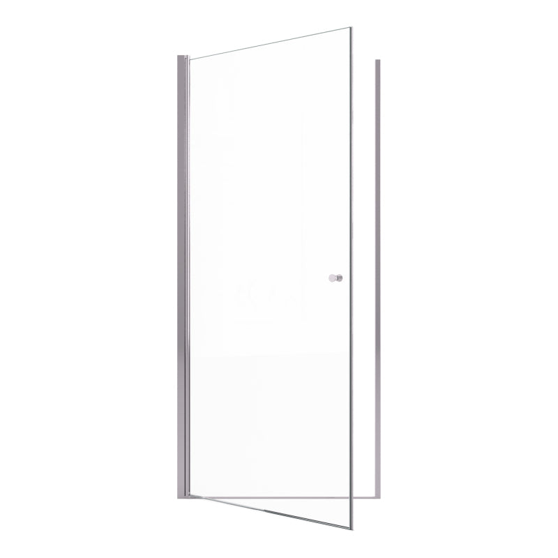 Semi-Frameless Chrome Pivot Shower Door for Bath 1/4" Glass