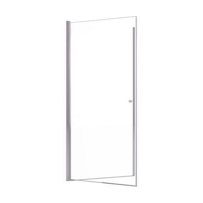 Semi-Frameless Chrome Pivot Shower Door for Bath 1/4" Glass
