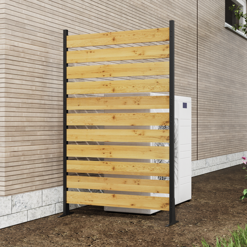 Goodyo Cedar Privacy Screen for Outdoor Bins & AC, 2 Panels
