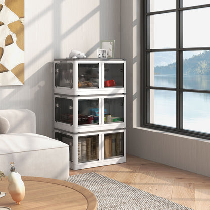 Clean White HOMCOM Storage Bins for Closet & Garage, Wheeled