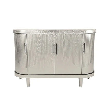 Modern 47" Solid + Manufactured Wood Sideboard Cabinet, Champagne