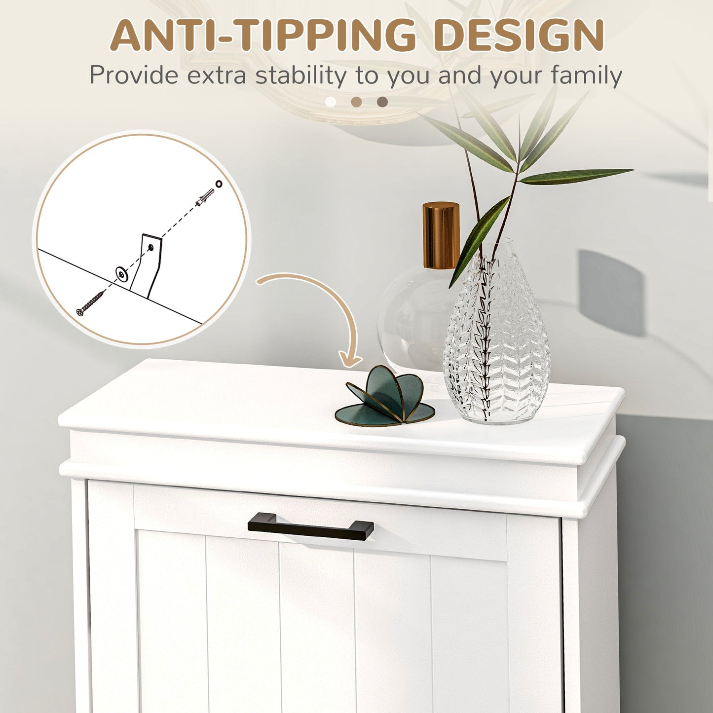 HOMCOM Modern Shoe Cabinet for Entryway, Slim 10-Pair