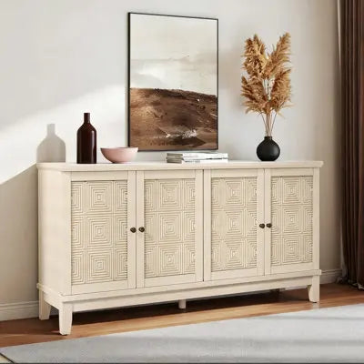 Modern Manufactured Wood (MDF) Sideboard Cabinet, Natural