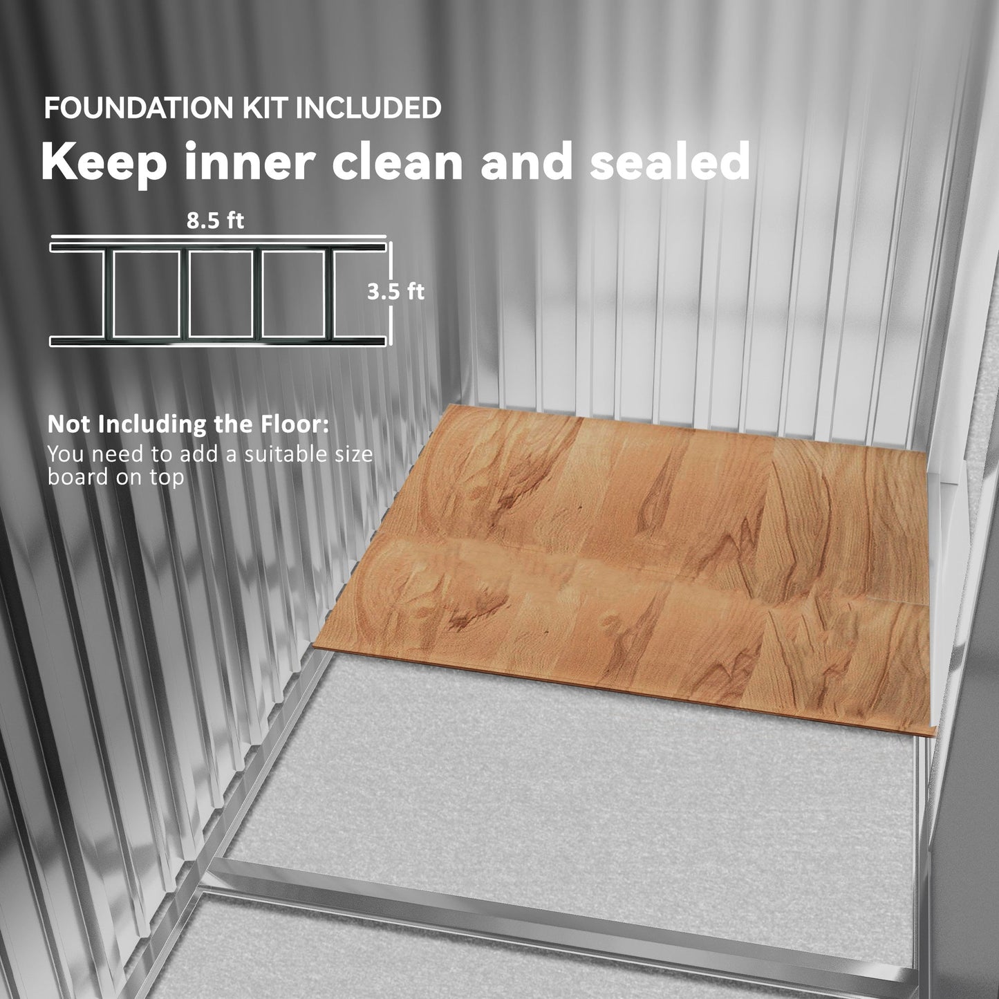 Outsunny 9x6 Steel Backyard Storage Shed with Foundation Kit